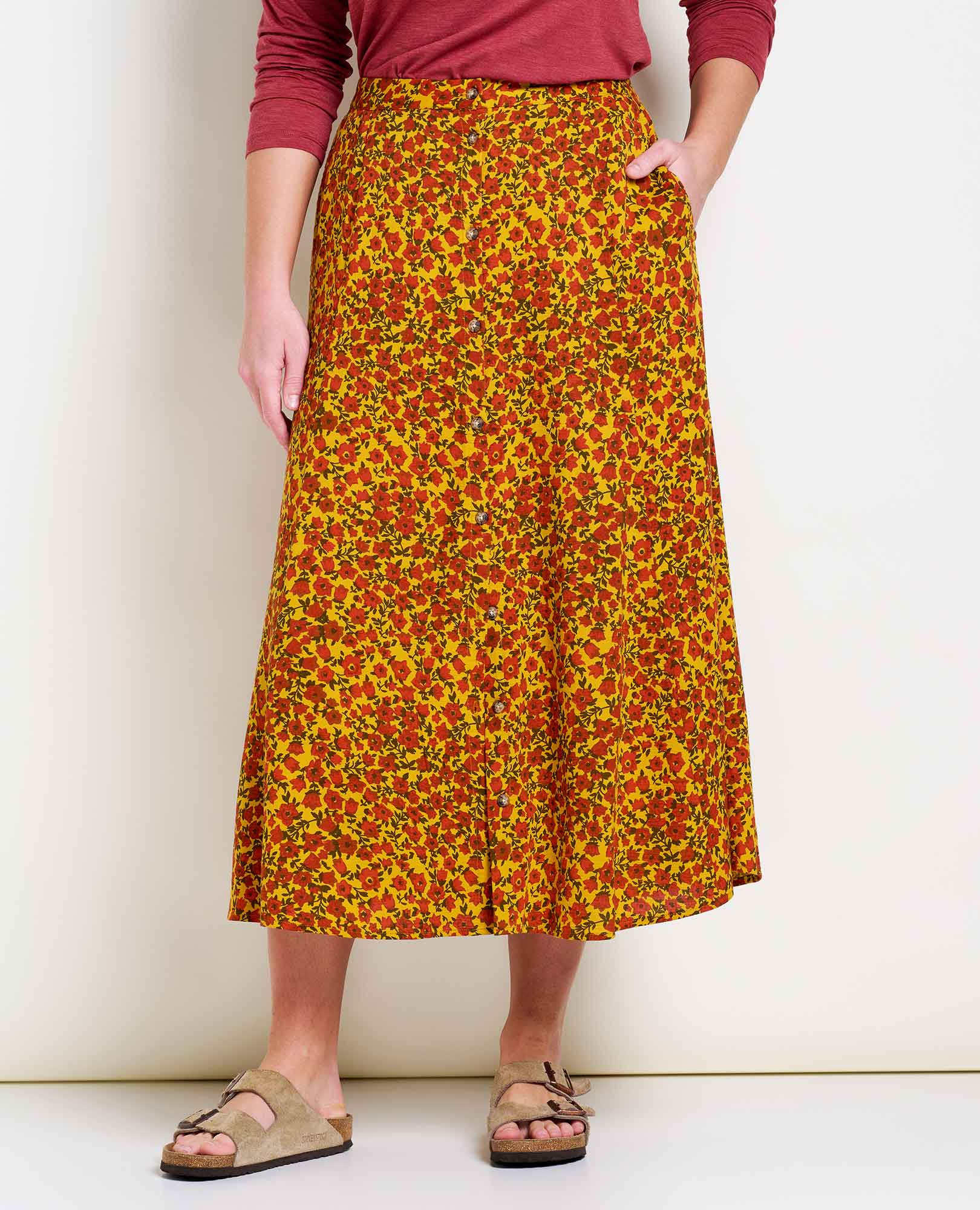 Manzana Paneled Midi Skirt